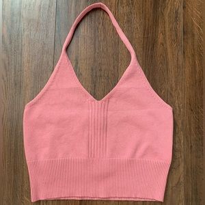 Debut pink knit halter